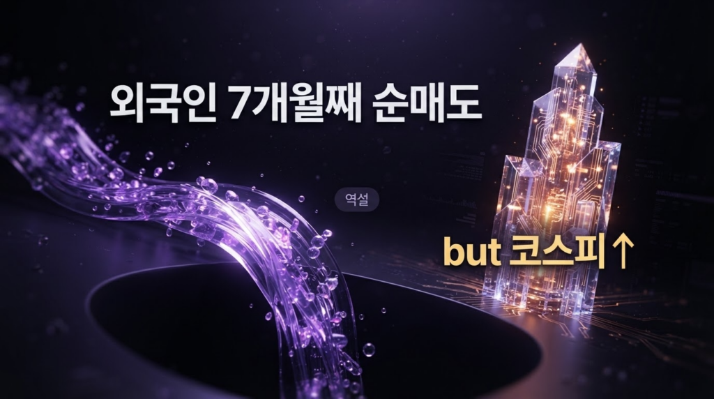 외국인 7개월째 '팔자'인데 코스피는 왜 오르나, 7월 31.6조 순매도의 진실 썸네일