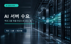 AI 서버 수요를 주문 백로그 납품 매출 현금흐름 순서로 설명하는 데이터센터 썸네일