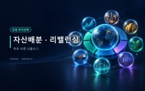 주식 투자 교육 썸네일 — 자산배분 · 리밸런싱, 목표 비중 되돌리기