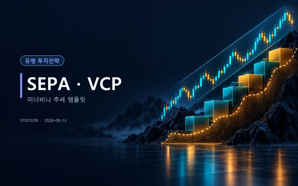 주식 투자 교육 썸네일 — SEPA · VCP, 미너비니 추세 템플릿