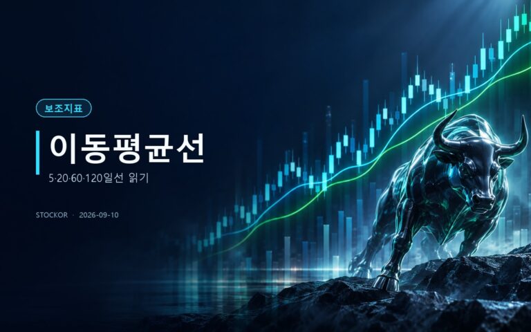 주식 투자 교육 썸네일 — 이동평균선, 5·20·60·120일선 읽기