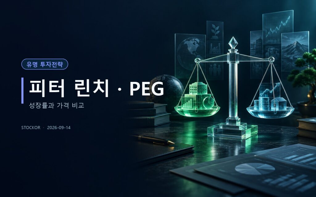 주식 투자 교육 썸네일 — 피터 린치 · PEG, 성장률과 가격 비교
