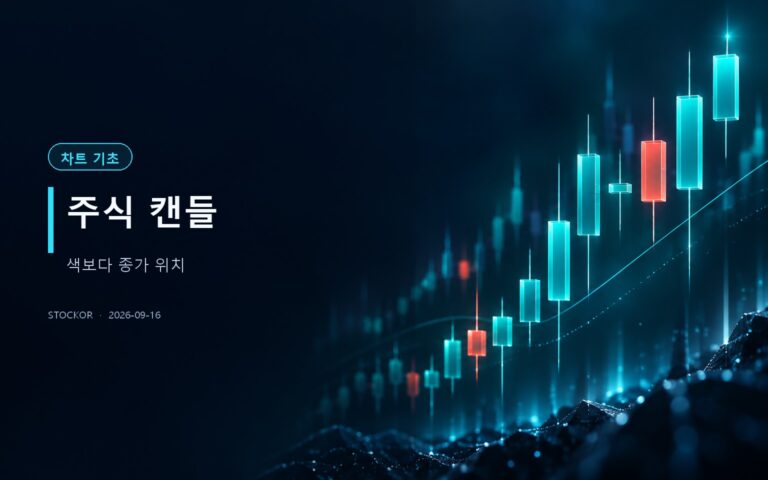 주식 투자 교육 썸네일 — 주식 캔들, 색보다 종가 위치