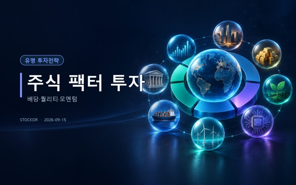 주식 투자 교육 썸네일 — 주식 팩터 투자, 배당·퀄리티·모멘텀