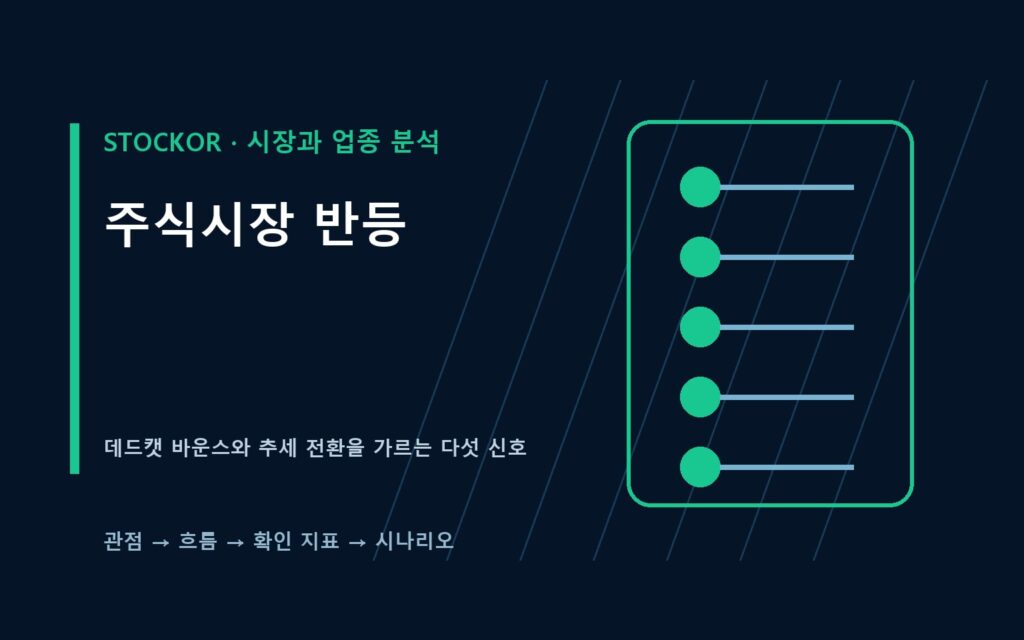 주식시장 반등이 데드캣 바운스인지 추세 전환인지 다섯 신호로 구분하는 분석 썸네일