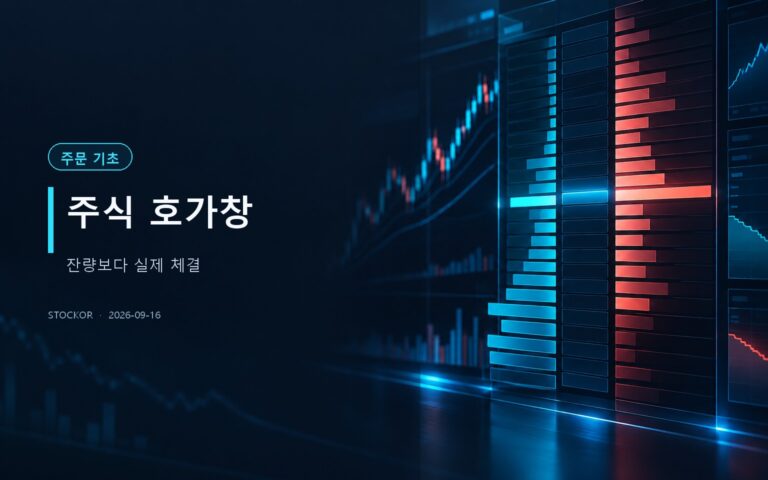 주식 투자 교육 썸네일 — 주식 호가창, 잔량보다 가격 간격과 실제 체결