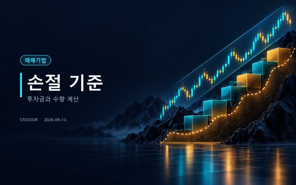 주식 투자 교육 썸네일 — 손절 기준, 투자금과 수량 계산
